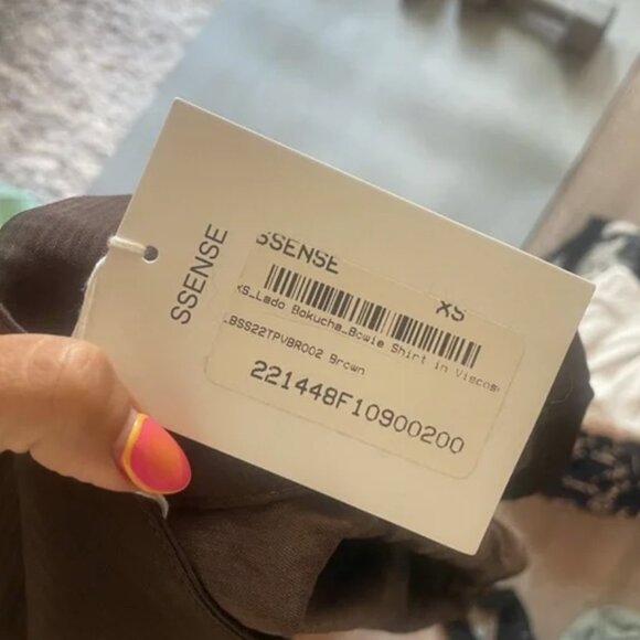 Lado Bokuchava Bowie Shirt Dark Brown Long Sleeve Blouse NWT XS - Picture 4 of 7